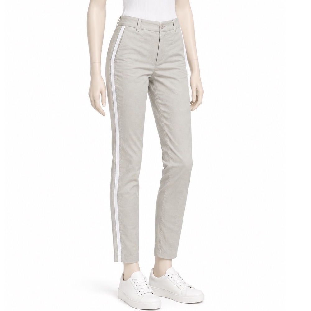 ANNETTE GÖRTZ *NWT* Stone Linen Blend Stretch Contrast Stripe Pants | US Sz 4/6